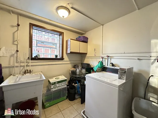 a room with storage and utility