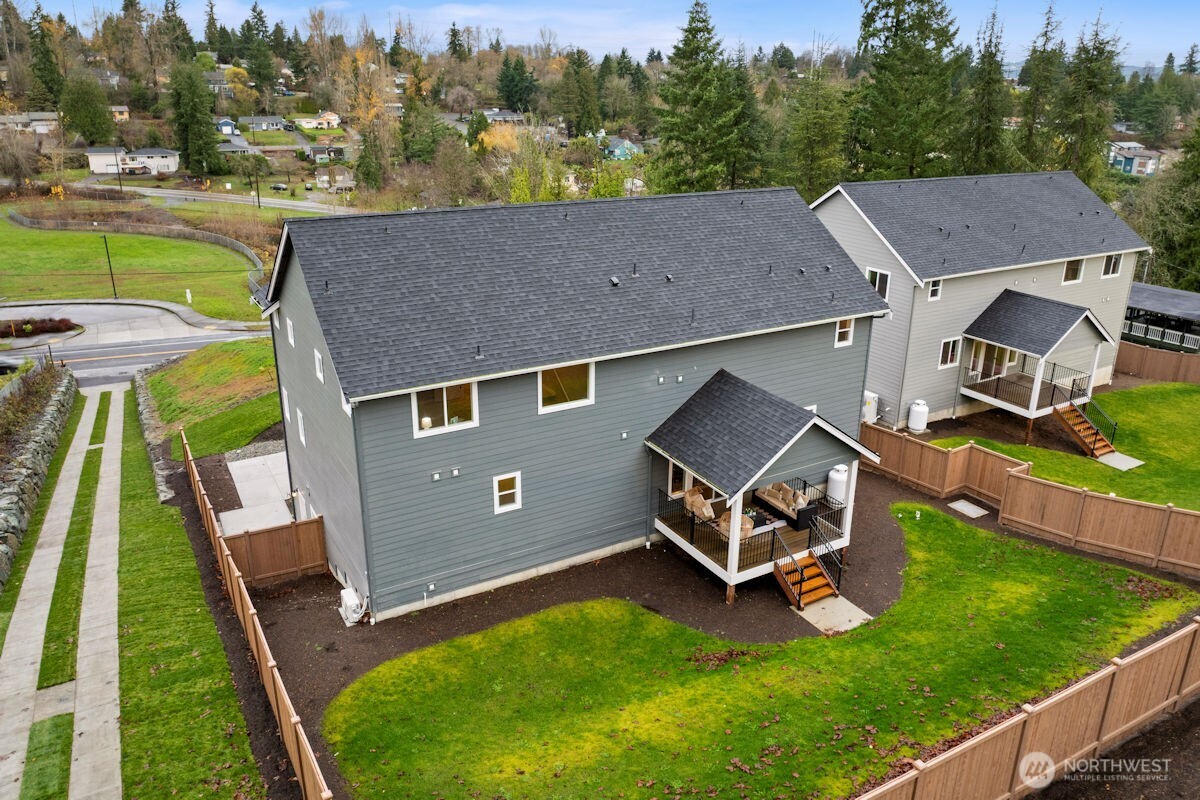 7879 South 132nd Street Seattle, WA 98178 - Photo 34 of 37 an aerial view of a house with a garden