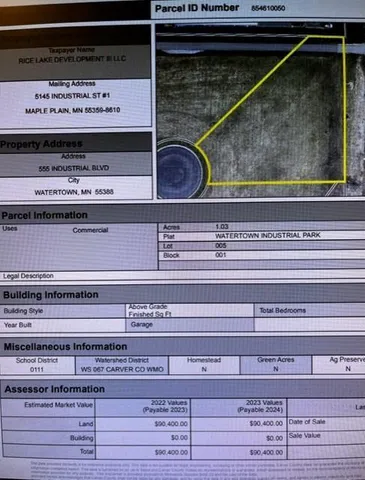 $128,750 | 555 Industrial Boulevard, Watertown, MN 55388