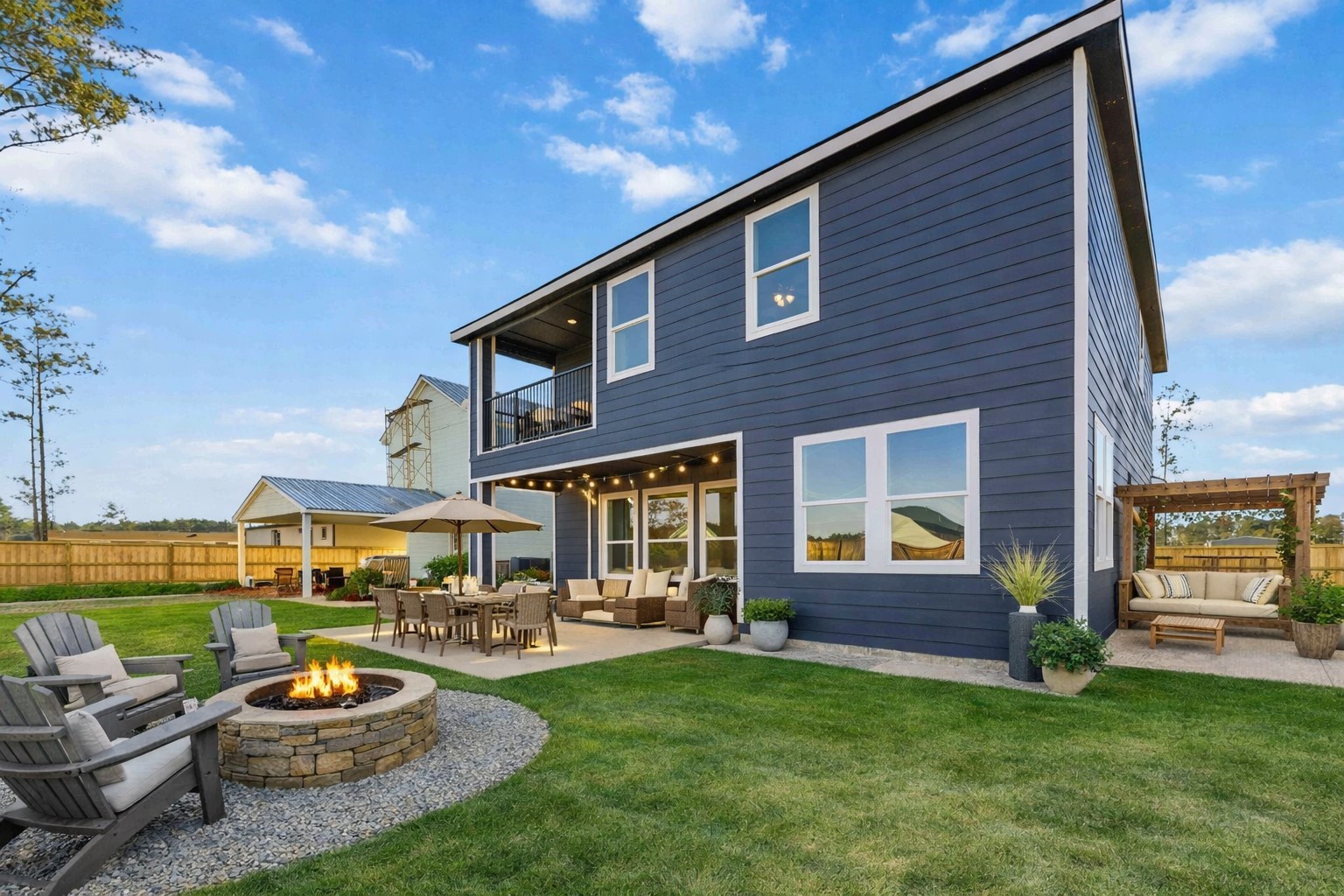 18611 Ratho Drive Conroe, TX 77306 - Photo 27 of 28 a front view of a house with a garden
