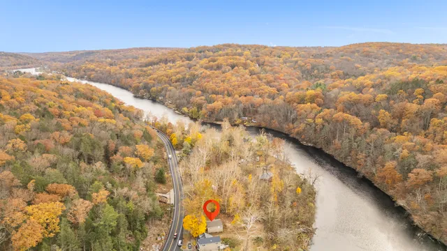 a view of city and mountain
