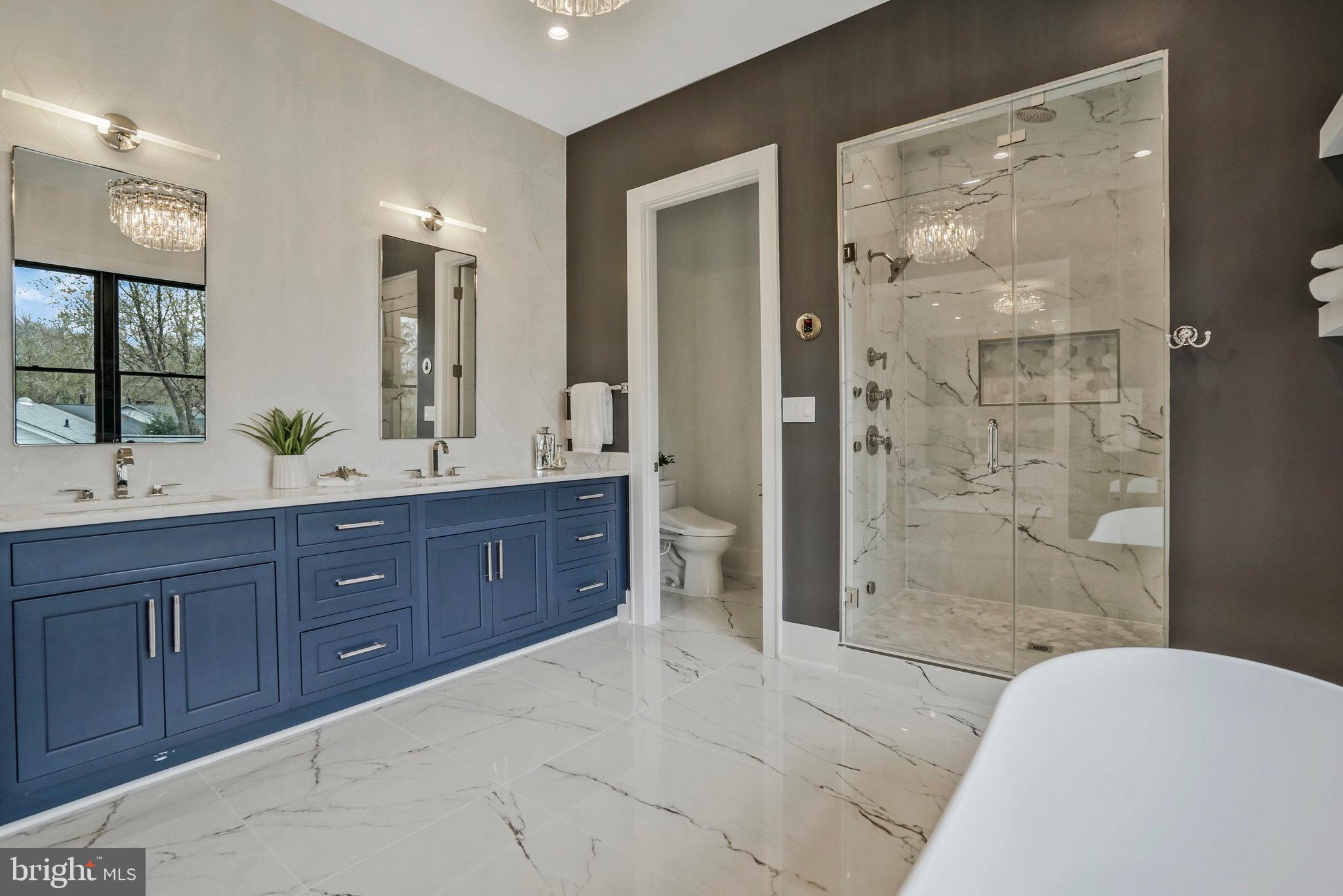 1426 Cola Drive McLean, VA 22101 - Photo 46 of 73 Oversized shower with bench and steam shower