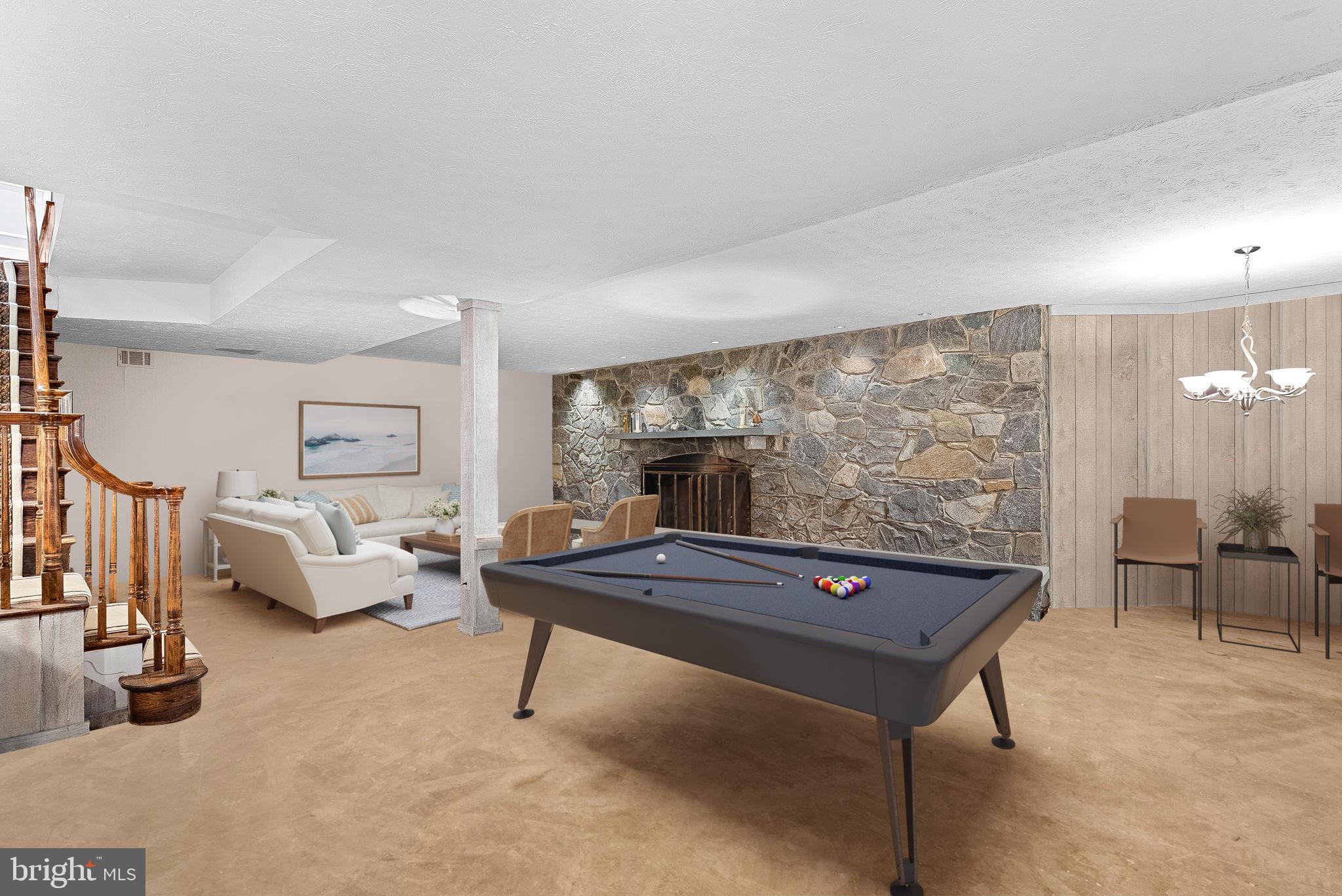 714 Seneca Road Great Falls, VA 22066 - Photo 43 of 58 Lower Level Rec Room - Virtually Staged