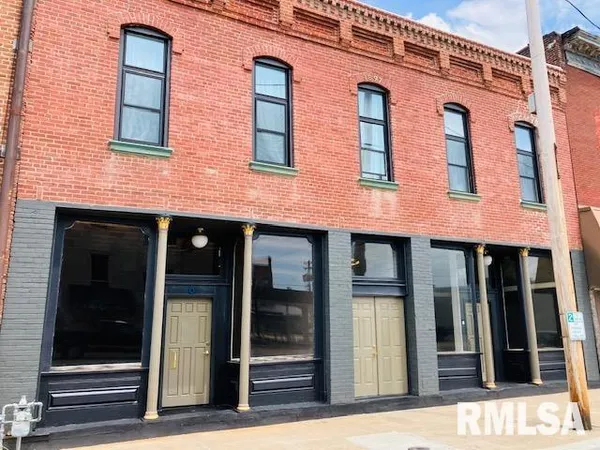 a front view of a multi story building