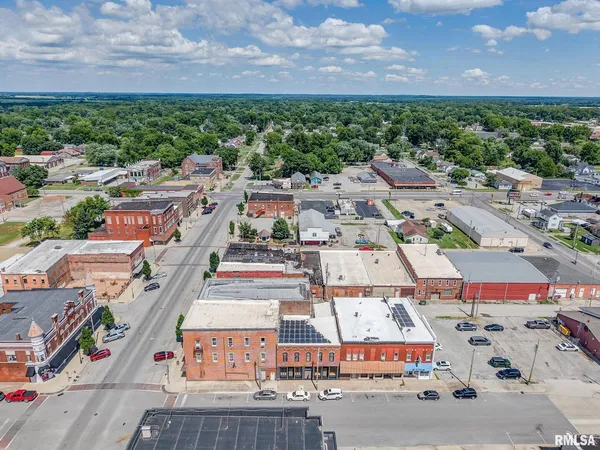 an aerial view of a city