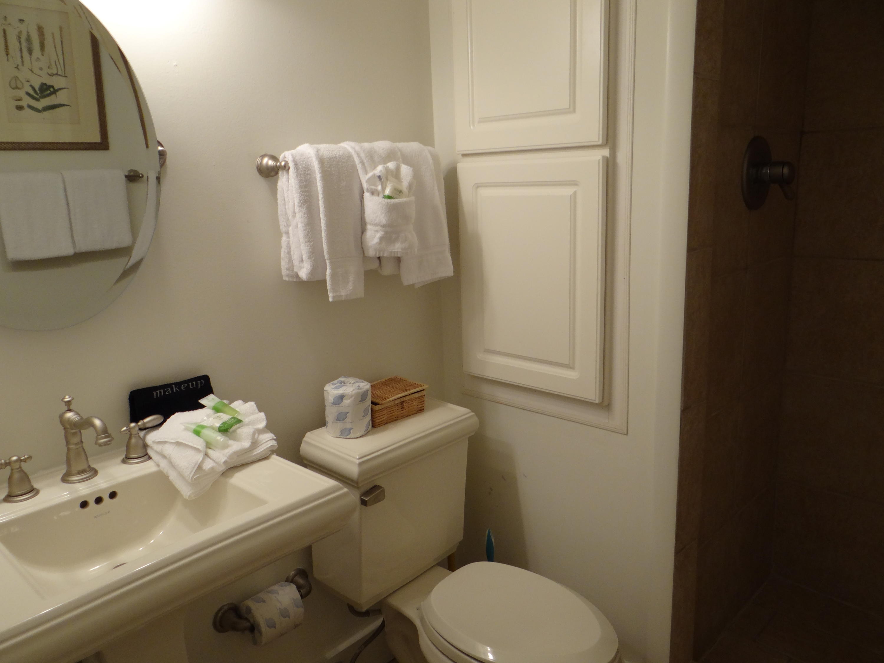 81 South Orange Street, Unit 102 Inlet Beach, FL 32461 - Photo 10 of 14 a bathroom with a sink mirror and toilet