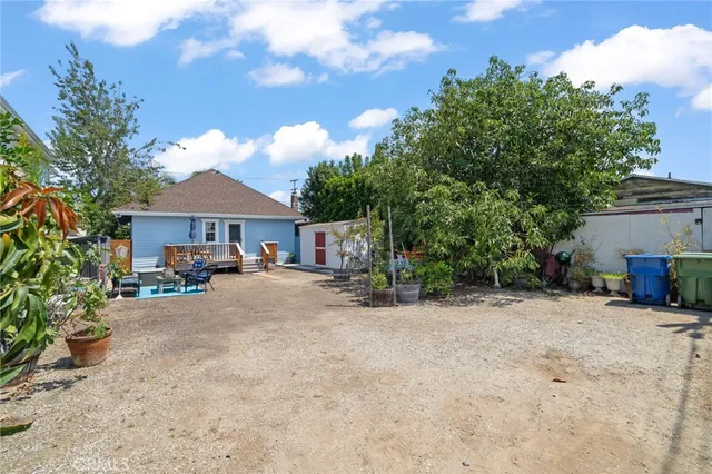 a view of a house with a patio