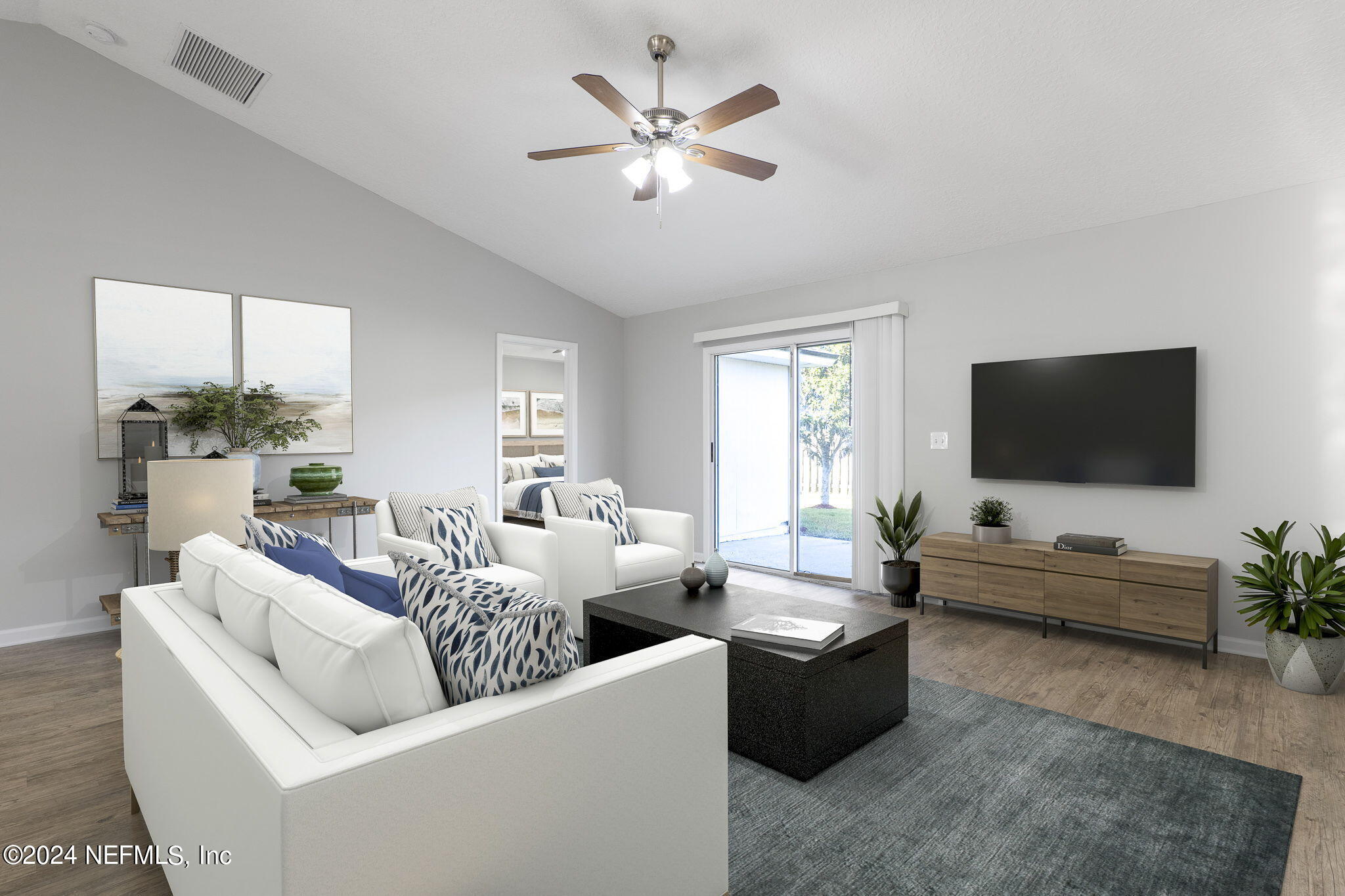 1579 Timber Trace Drive St. Augustine, FL 32092 - Photo 2 of 30 a living room with furniture and a flat screen tv