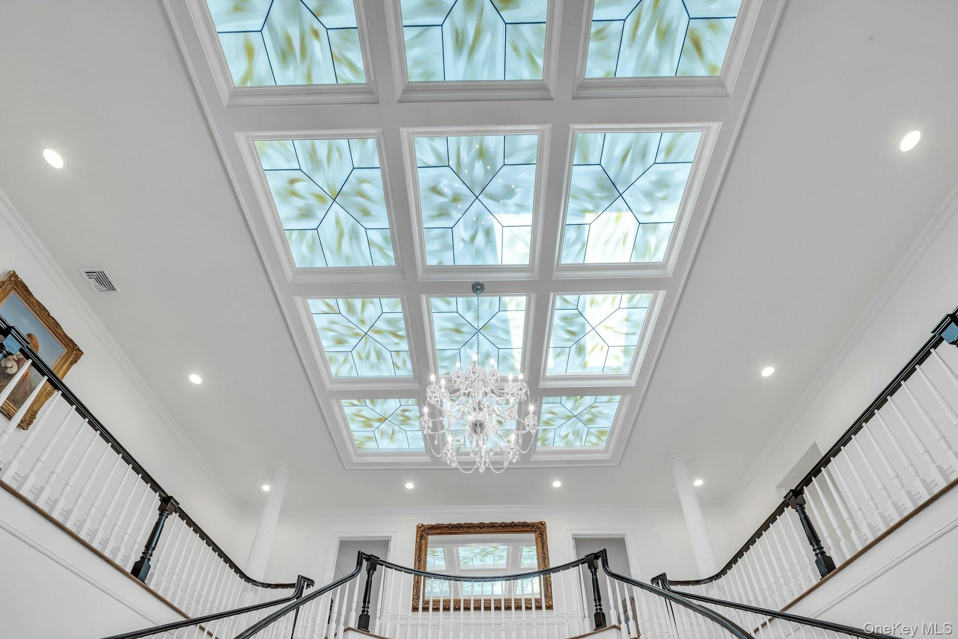98 Cliff Road Port Jefferson, NY 11777 - Photo 4 of 47 Lighted stained glass ceiling