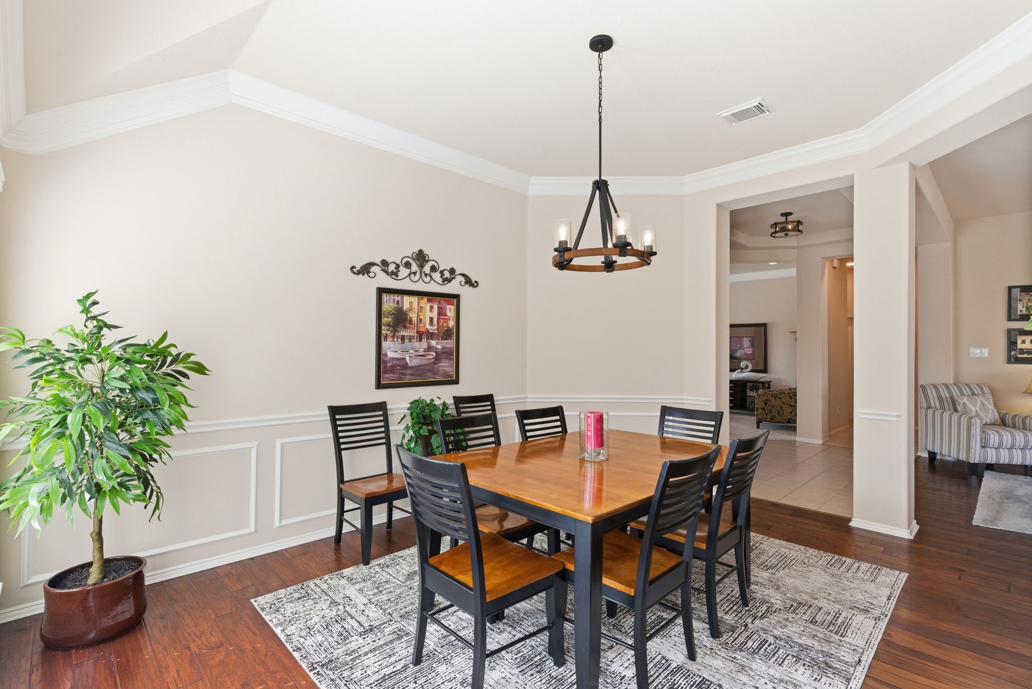 29814 Legends Pass Lane Spring, TX 77386 - Photo 28 of 46 a view of a dining room with furniture window and wooden floor