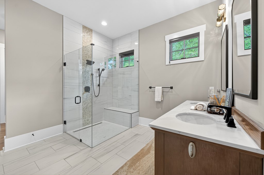 658 Old Toccoa Loop Mineral Bluff, GA 30559 - Photo 27 of 74 a bathroom with a sink a toilet and shower