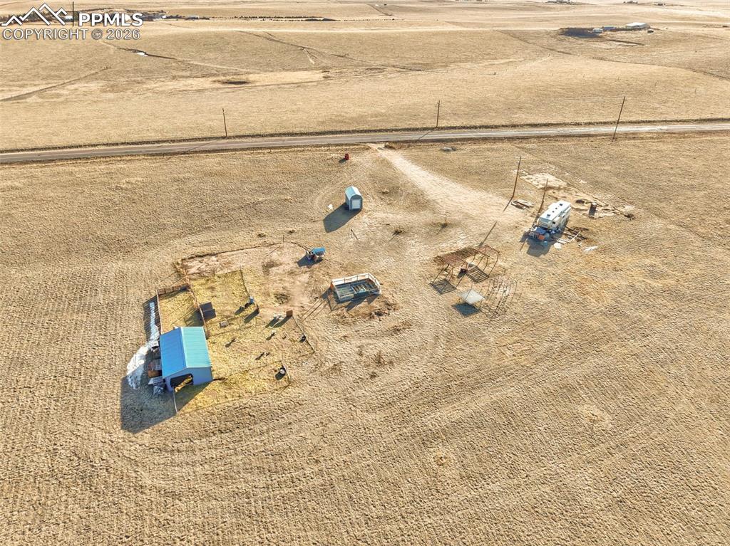 9800 Boone Road Yoder, CO 80864 - Photo 3 of 31 Bird's Eye View facing East