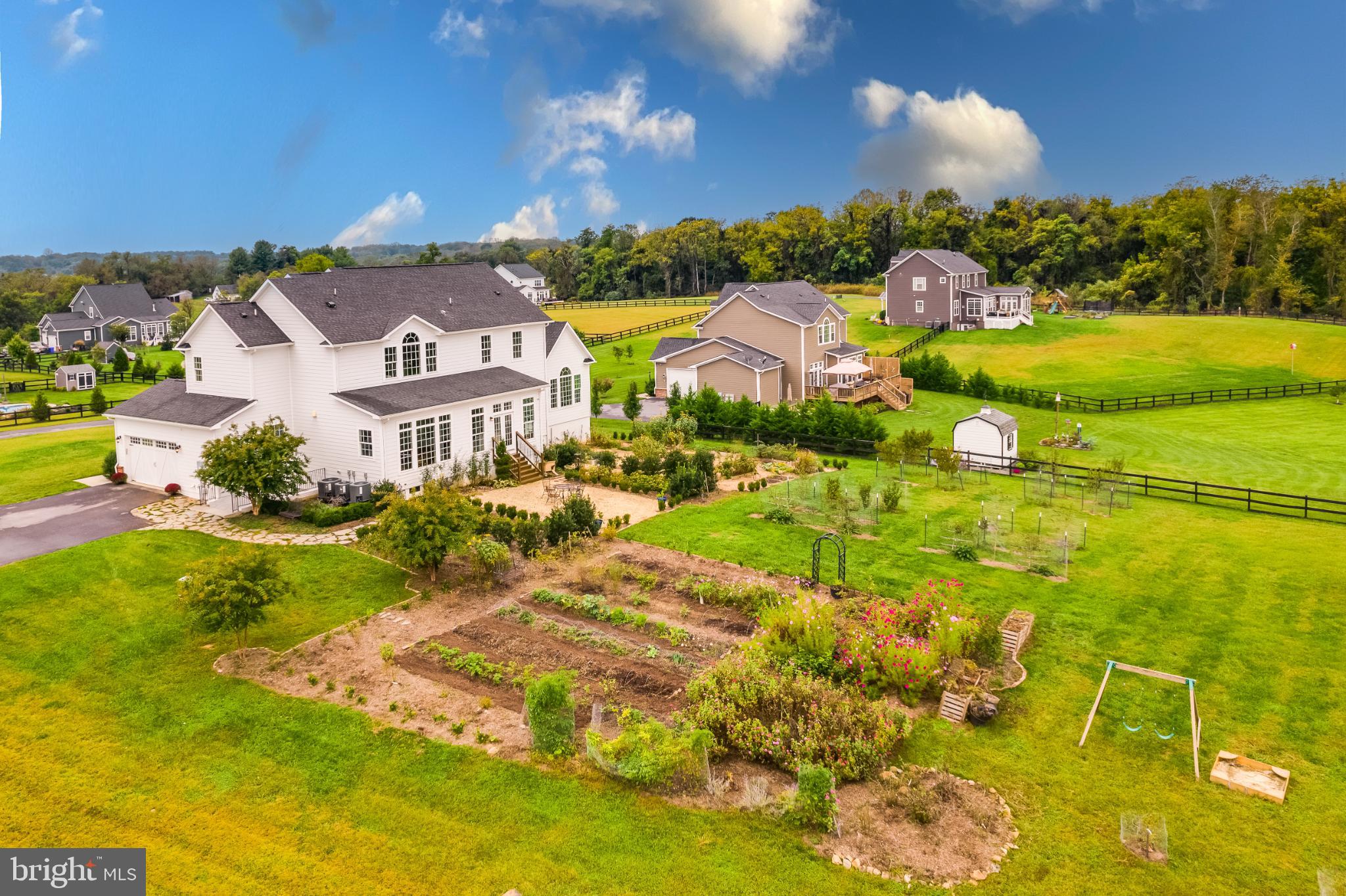 Bridle Ridge Lane Purcellville, VA 20132 - Photo 68 of 70 Aerial View with Gardens