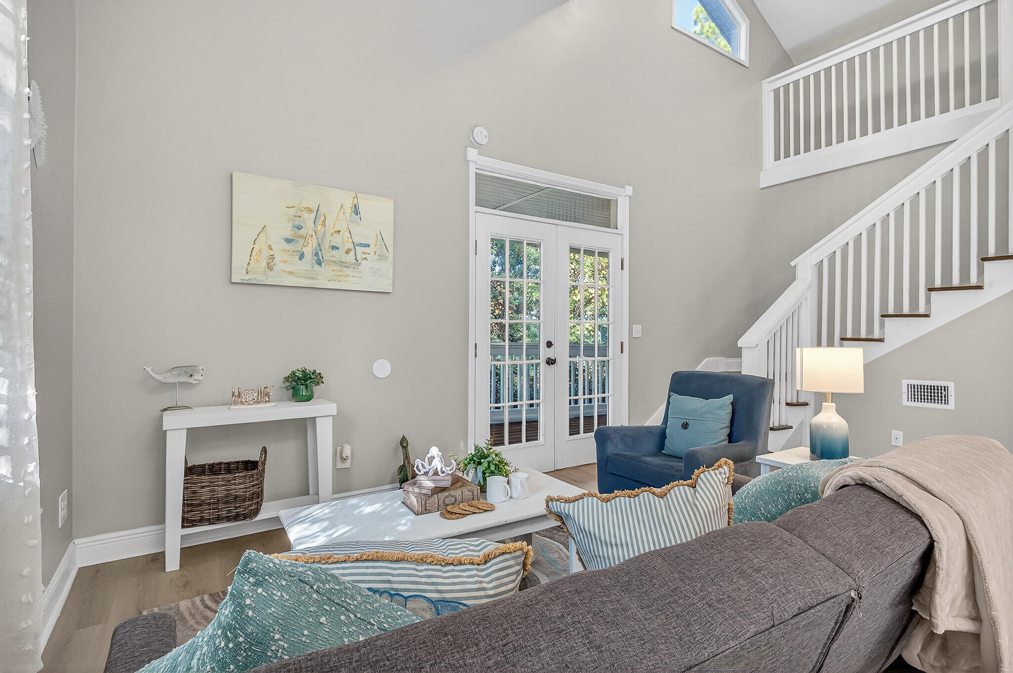 115 Central 6th Street Santa Rosa Beach, FL 32459 - Photo 24 of 56 a living room with furniture and a fireplace