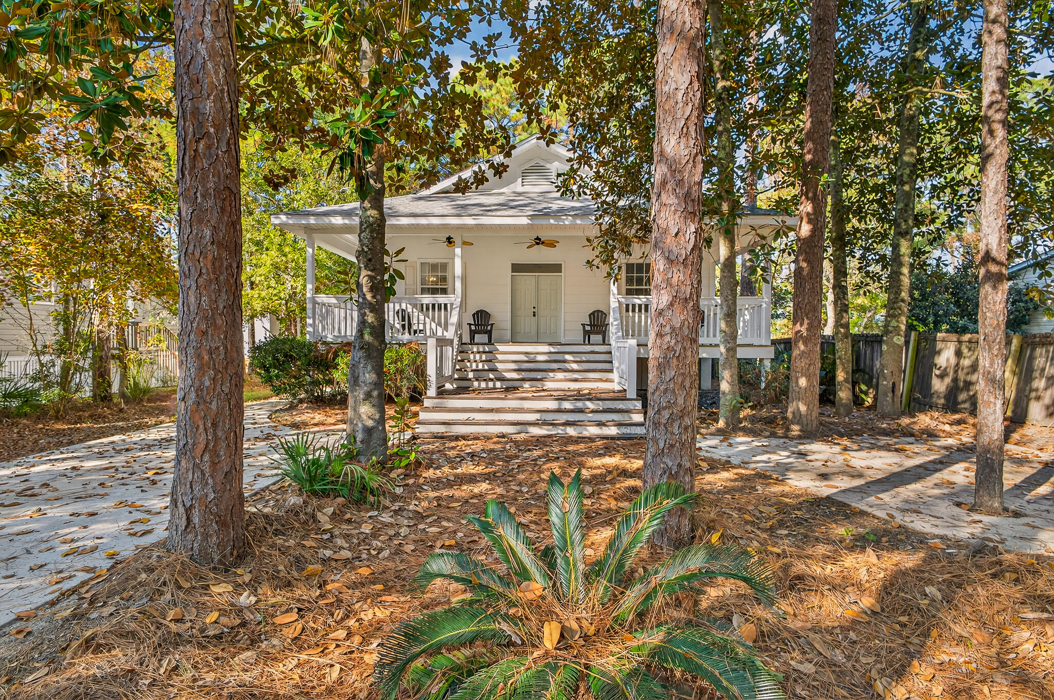 115 Central 6th Street Santa Rosa Beach, FL 32459 - Photo 4 of 56 a view of a house with large tree and wooden fence