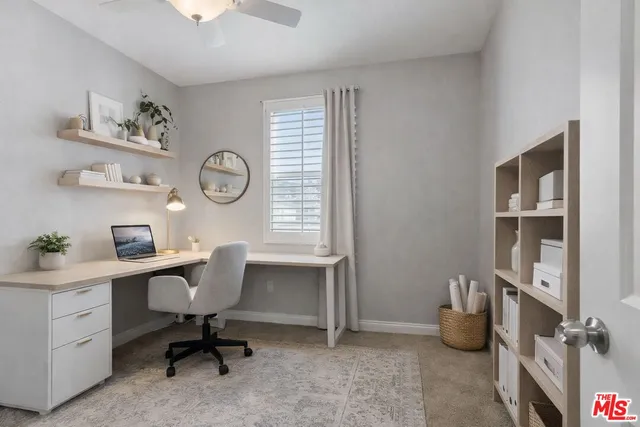 a view of a workspace with a window