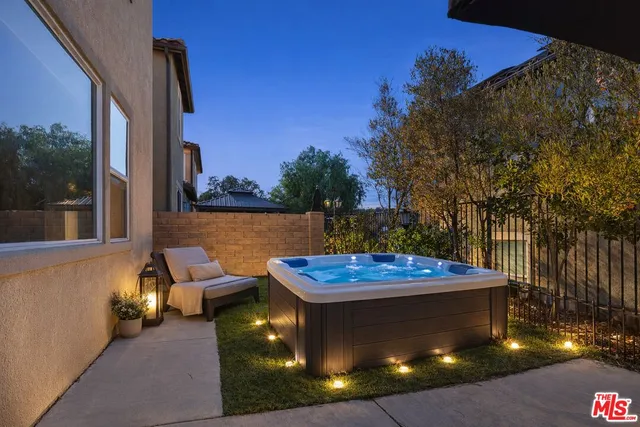 a outdoor space with furniture