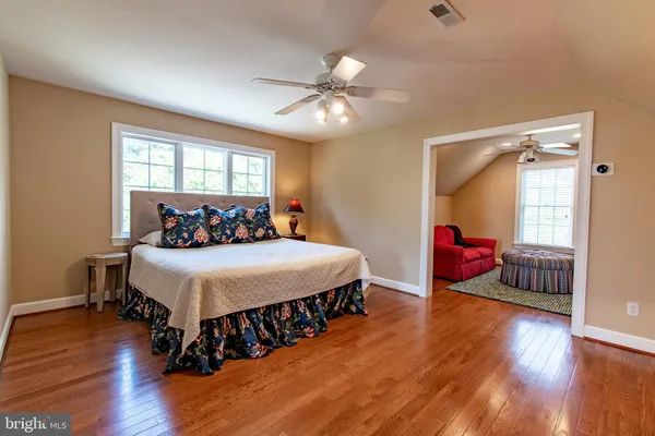 a view of outdoor space with trees all around