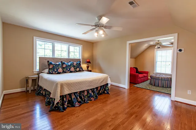 a view of outdoor space with trees all around