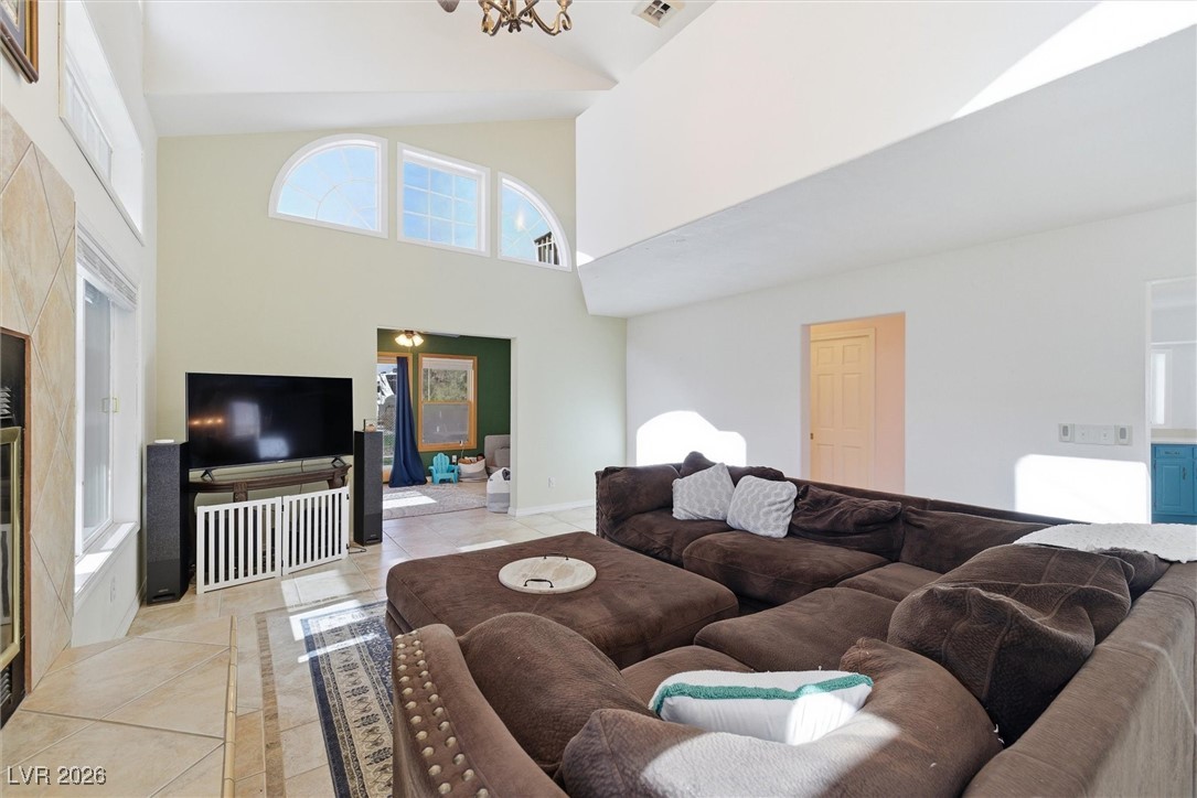 2570 East Kellogg Road Pahrump, NV 89048 - Photo 20 of 54 Living room leads to den, 3rd bedroom, laundry & bath.