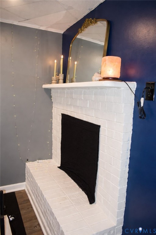 5521 Richmond Road Amelia Court House, VA 23002 - Photo 16 of 28 Detailed view of wood finished floors and a firepl