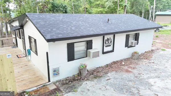 a backyard of a house