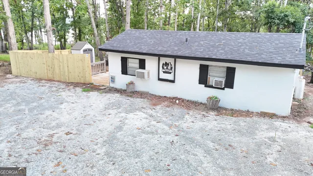 a backyard of a house