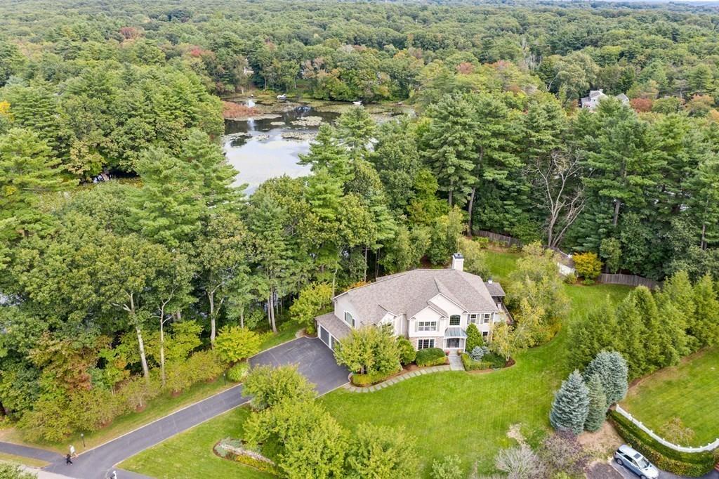 7 Pettees Pond Lane Walpole, MA 02081 - Photo 37 of 38 an aerial view of residential house with outdoor space and trees all around