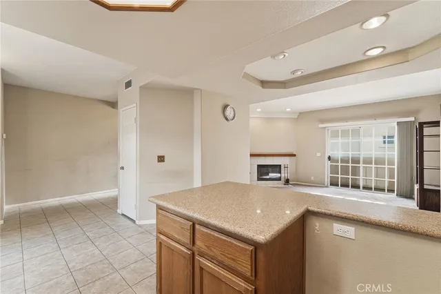 a view of a kitchen cabinets and a sink