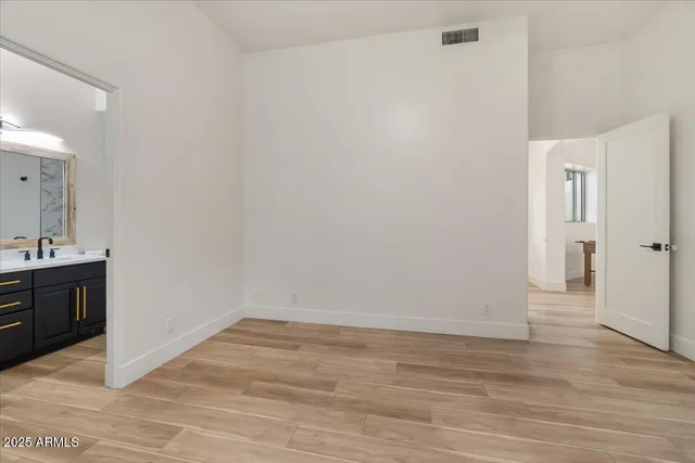 a view of a city with lawn chairs