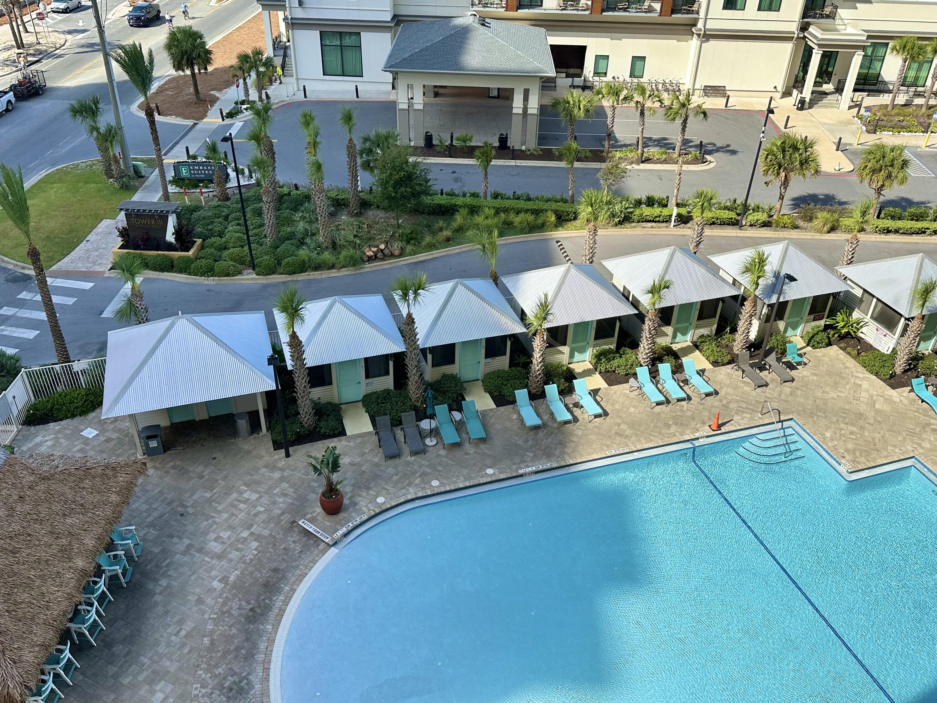 15928 Front Beach Road, Unit 3702 Panama City Beach, FL 32413 - Photo 11 of 85 an aerial view of a house with swimming pool garden and patio