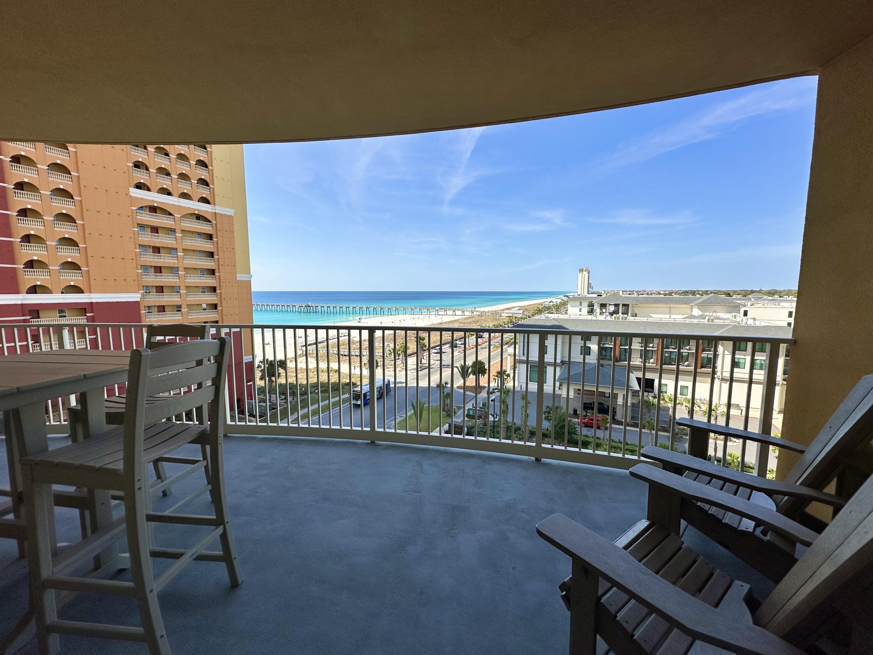 15928 Front Beach Road, Unit 3702 Panama City Beach, FL 32413 - Photo 19 of 85 a view of a balcony with chairs