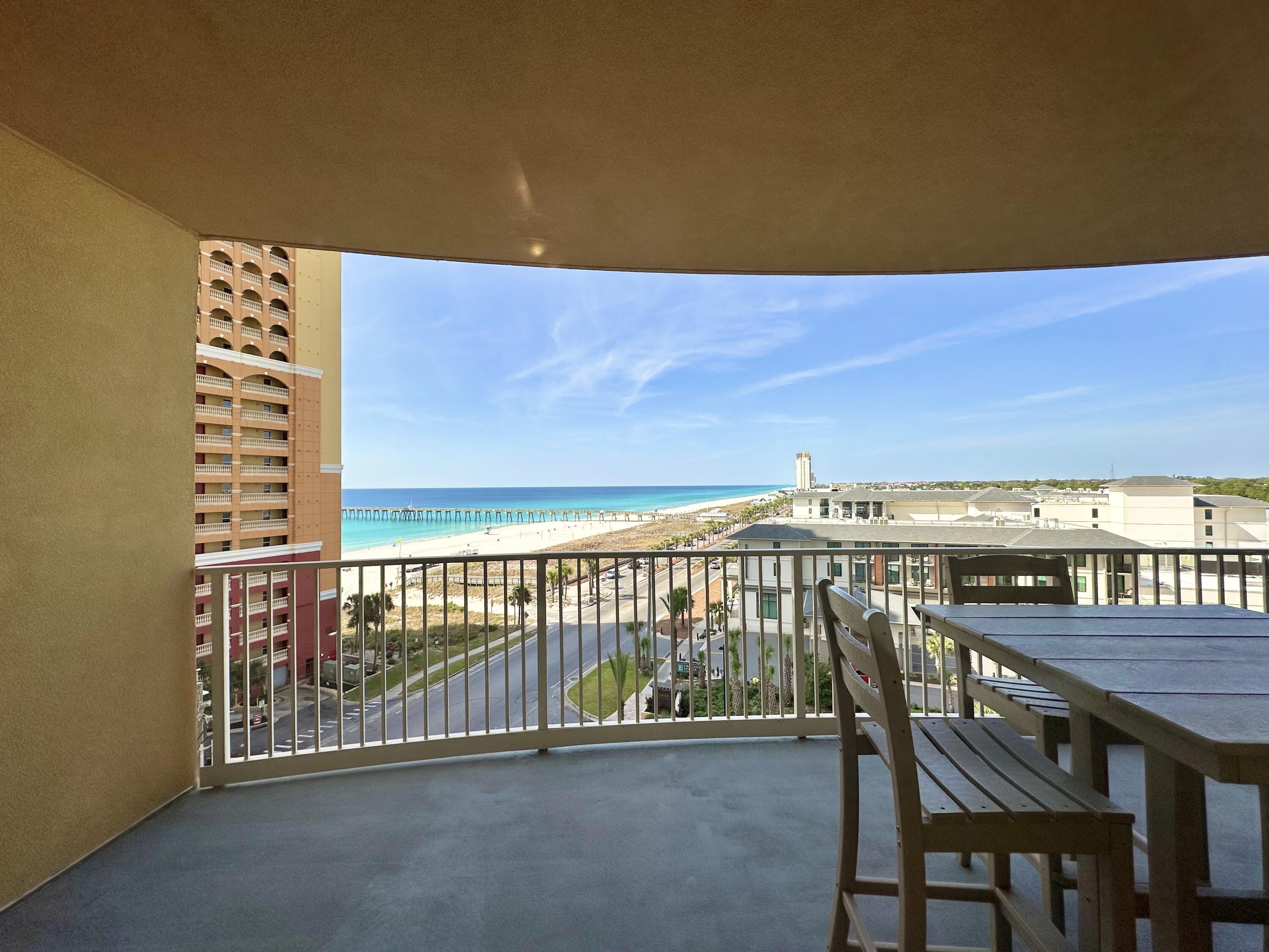 15928 Front Beach Road, Unit 3702 Panama City Beach, FL 32413 - Photo 29 of 85 a view of a balcony with an outdoor space