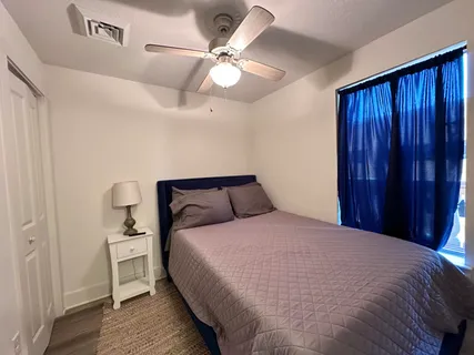 a view of outdoor space with a flat screen tv