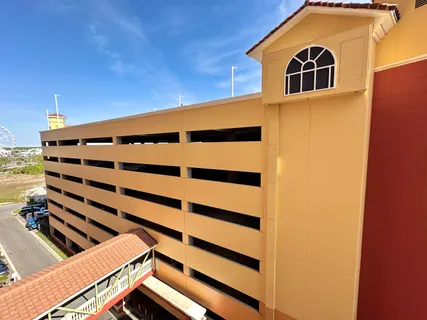 a view of a swimming pool with an outdoor space