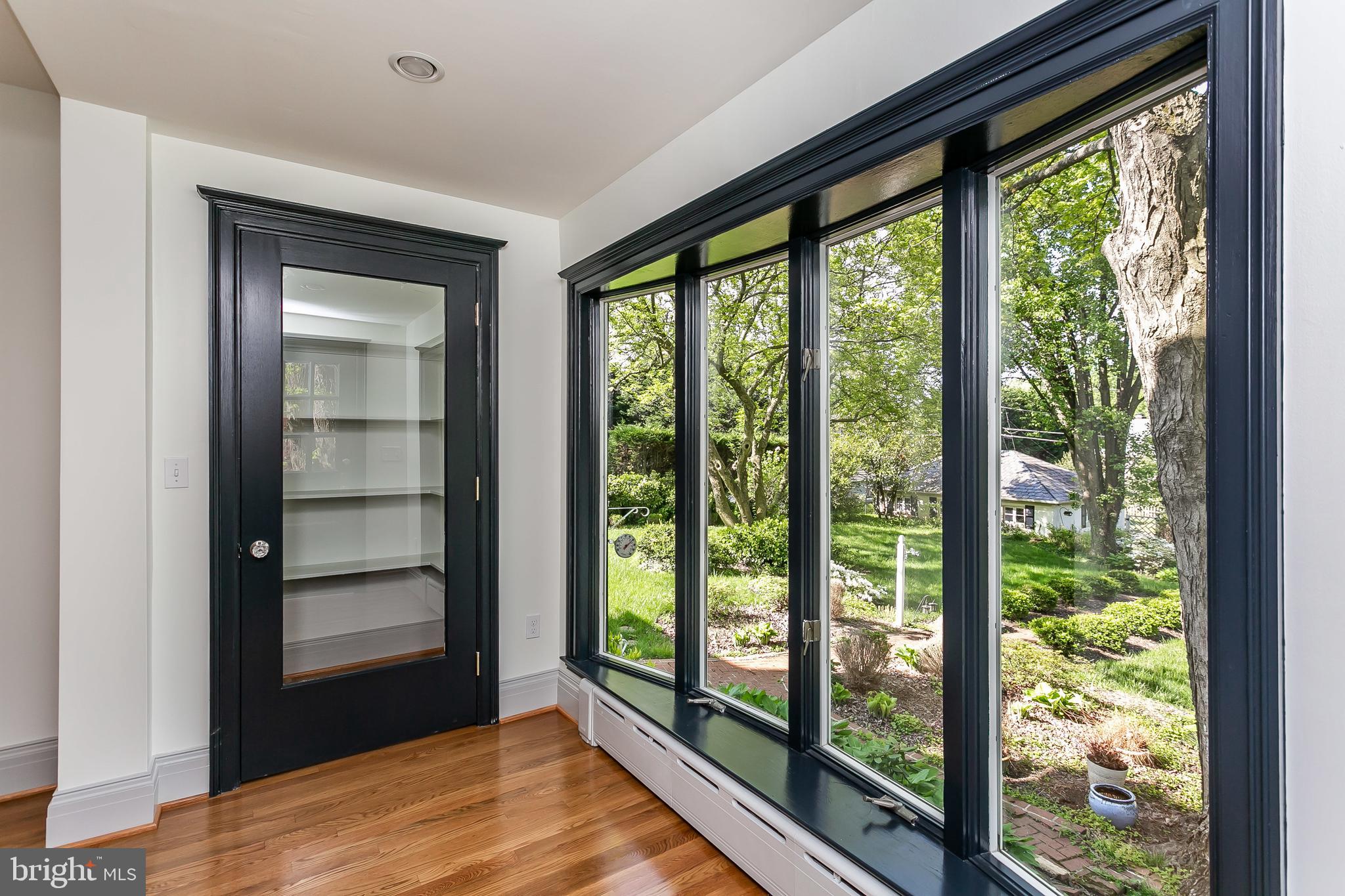 306 Edgevale Road Baltimore, MD 21210 - Photo 14 of 49 Kitchen with enviable pantry overlooks lush garden