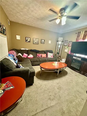 a living room with furniture and a couch