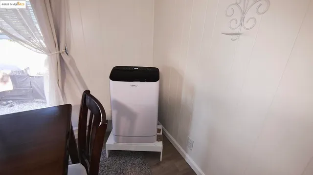 a view of a closet area