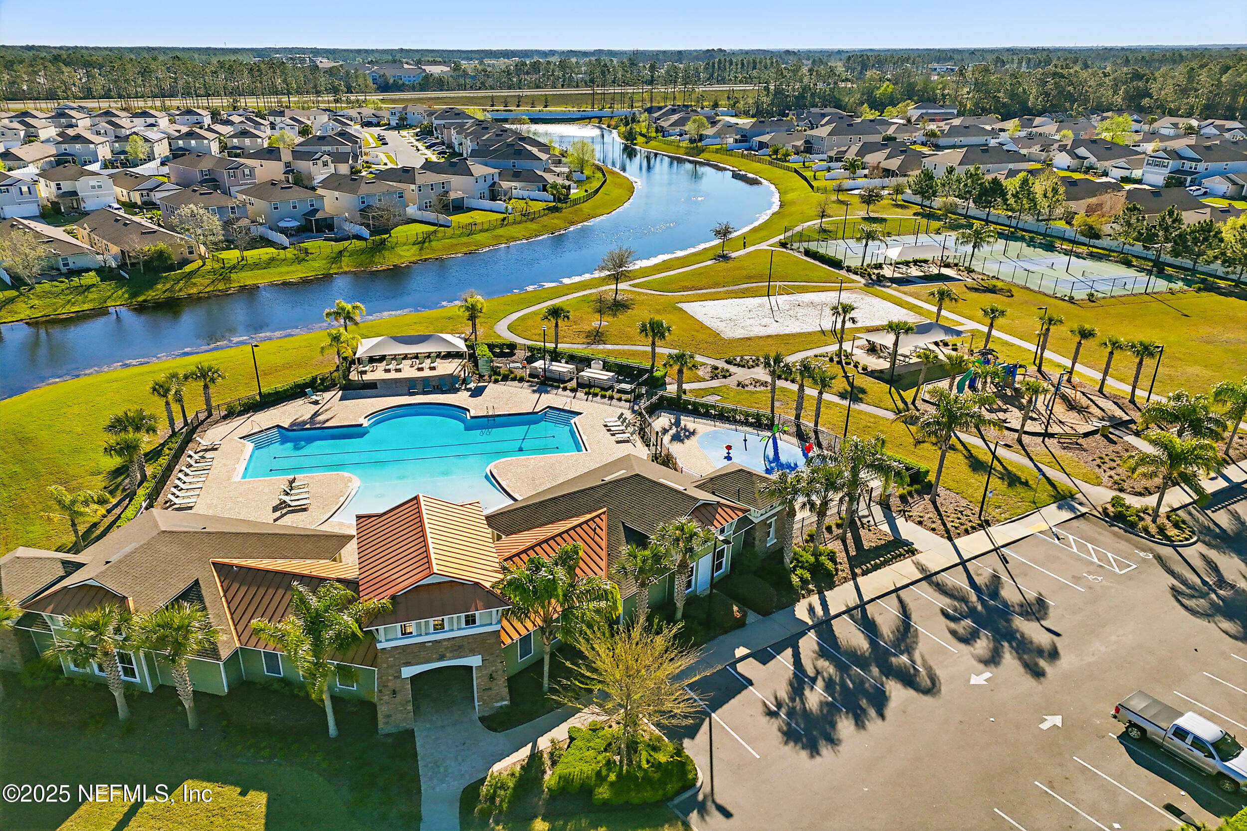 8328 Cape Fox Drive Jacksonville, FL 32222 - Photo 32 of 34 an aerial view of residential houses with outdoor space