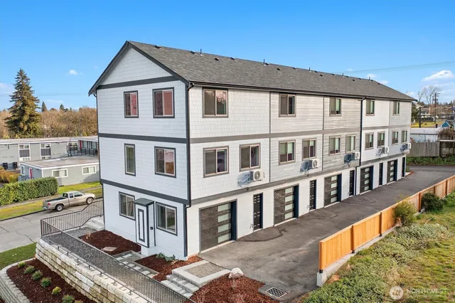 a view of a large building with many windows