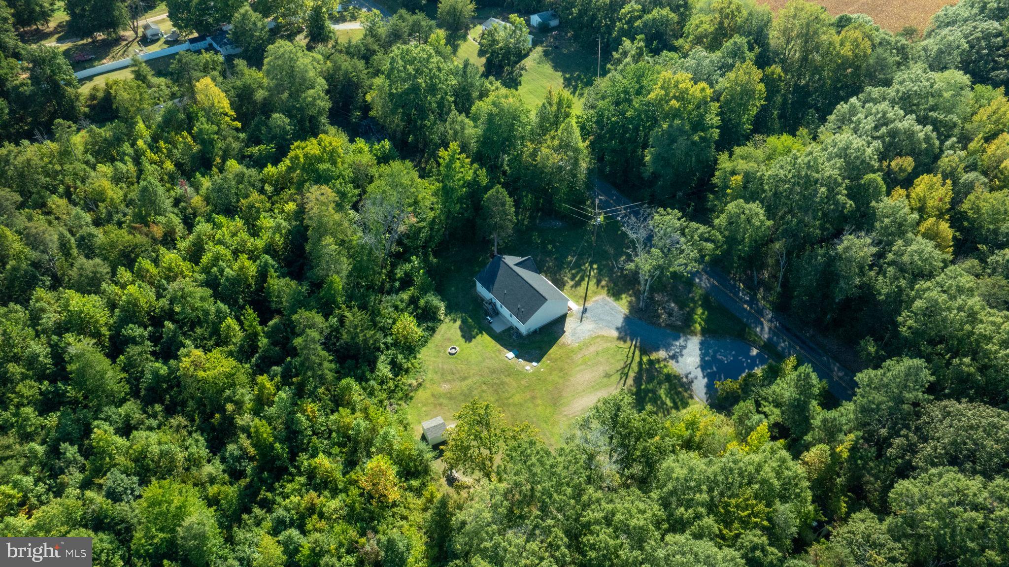 5712 Buckner Road Bumpass, VA 23024 - Photo 54 of 59 an aerial view of residential house with outdoor space and trees all around
