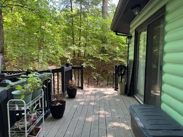 a view of outdoor space and deck