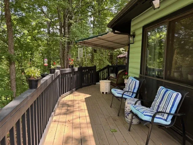 a view of a two chair in the balcony