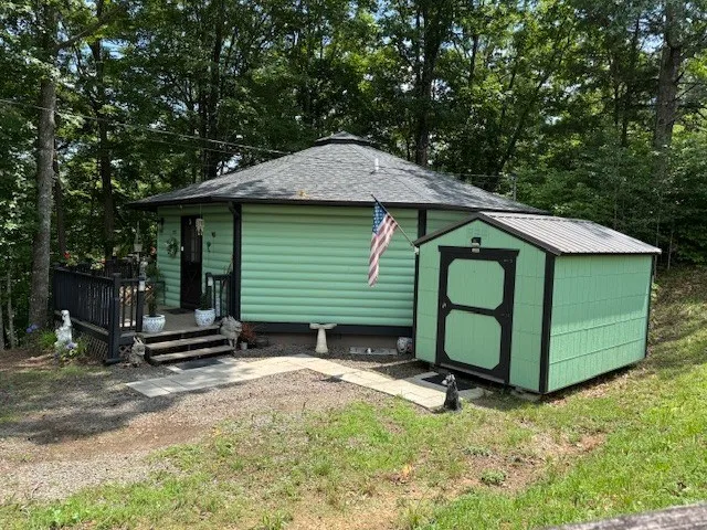 a small house with a outdoor space
