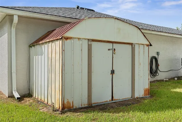a room with storage and utility