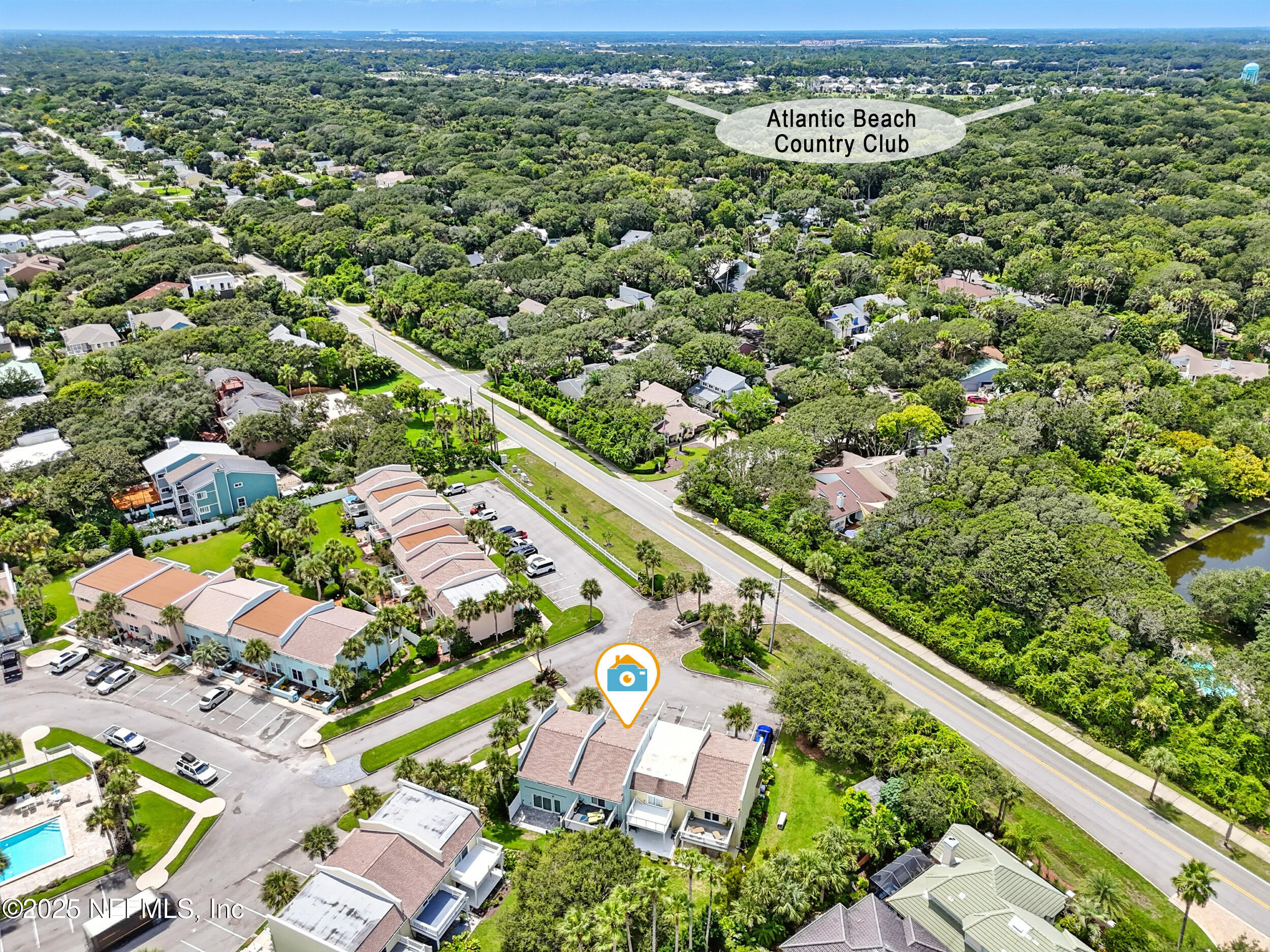 2233 Seminole Road, Unit 3 Atlantic Beach, FL 32233 - Photo 47 of 59 an aerial view of residential houses with outdoor space