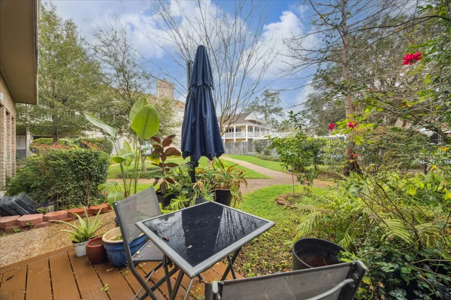 a view of yard with outdoor seating