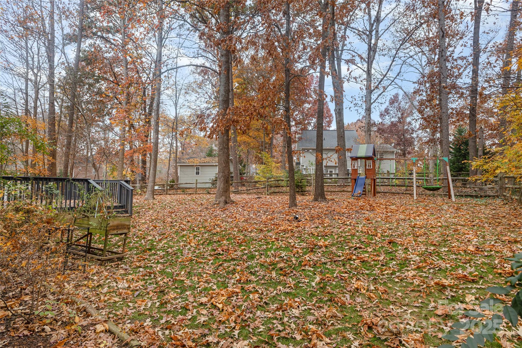 884 Clonmel Drive Matthews, NC 28104 - Photo 39 of 48 a backyard of a house with lots of green space