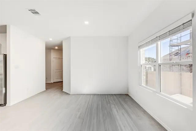 an empty room with a window