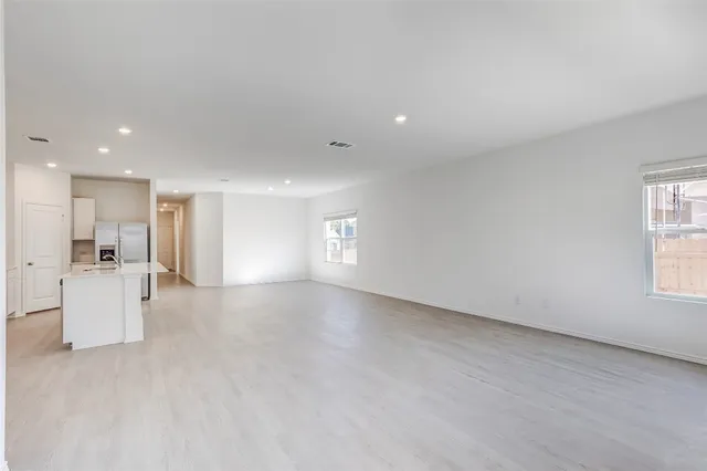 an empty room with a window